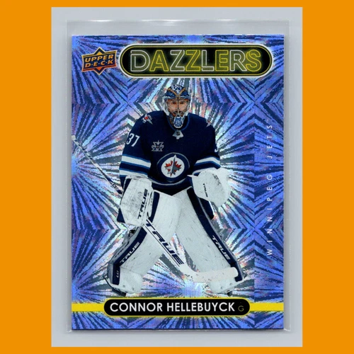 Connor Hellebuyck #DZ50 2021-22 Upper Deck Dazzlers Purple Winnipeg Jets Hockey