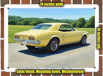 Metal Sign - 1967 Pontiac Firebird 400 3 Oil Painting - 14x10
