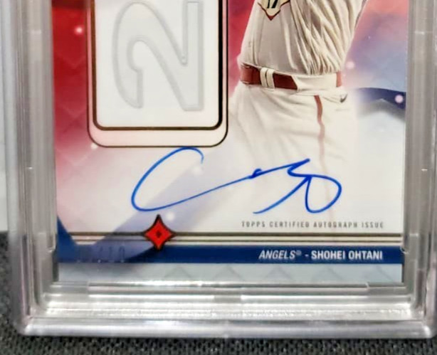 2023 Luminaries Shohei Ohtani Home Run Kings Auto Red 8/10 PSA 10 DNA AUTO AUTH view 2