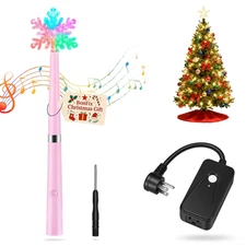 Wireless Remote Control Outlet, Magic Light Wand for Christmas Tree Lights and H