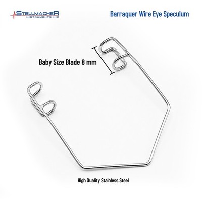 Barraquer Wire Speculum 8mm Baby Eyelid Retractor Ophthalmic ENT Instrument