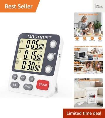 Digital Dual Kitchen Timer, Multiple Channels Countdown Timer