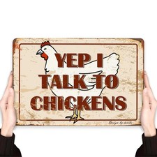 Chicken Lover Metal Sign Funny Aluminum Sign 8x12 Farm Decor Wall Art