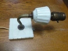 Vintage Clam Broth Milk Glass Light Lamp Sconce