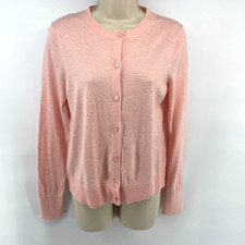 Banana Republic Cardigan Sweater Sz M Women Button Up Cotton Blend Preppy
