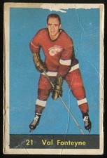 1960-61 Parkhurst #21 Val Fonteyne Detroit Red Wings - Rookie Card