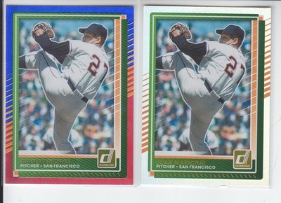 2 - 2025 DonrussJUAN MARICHAL Silver + Red Blue Foil Giants #90
