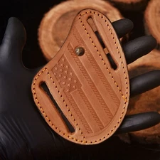 Pancake Leather Fix Blade Knife Sheath Holster Scout Sheath Case Multitool