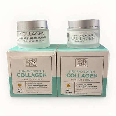 (2) COLLAGEN ANTI WRINKLE DAY CREAM WITH DEAD SEA MINERALS, 2PK. 1.69oz. (50mL)