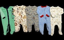 Baby Boy 3 Months 3-6 Months Carter's Footed Zip Sleeper Pajama Clothes Lot