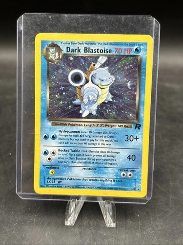 Dark Blastoise Team Rocket 1st Edition. Pokémon Card In Sleeve. ML