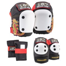 187 KILLER PADS Six Pack Pad Set, Elbow Pads, Knee Pads, and Wrist Guards - I...