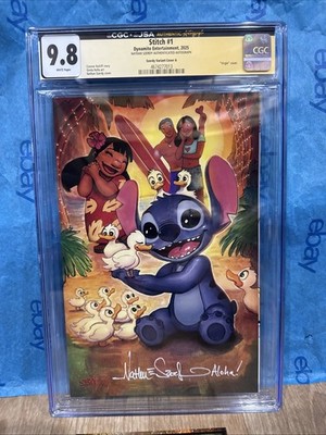 Stitch #1 Cgc 9.8 Graded Nathan Szerdy Virgin Disney Comics Dynamite 2025 Cgc