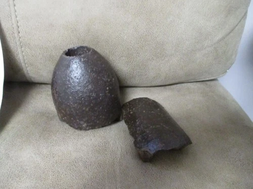 Civil War Dug Relic Parrott Artillery Shell Parrot Nose section with frag piece
