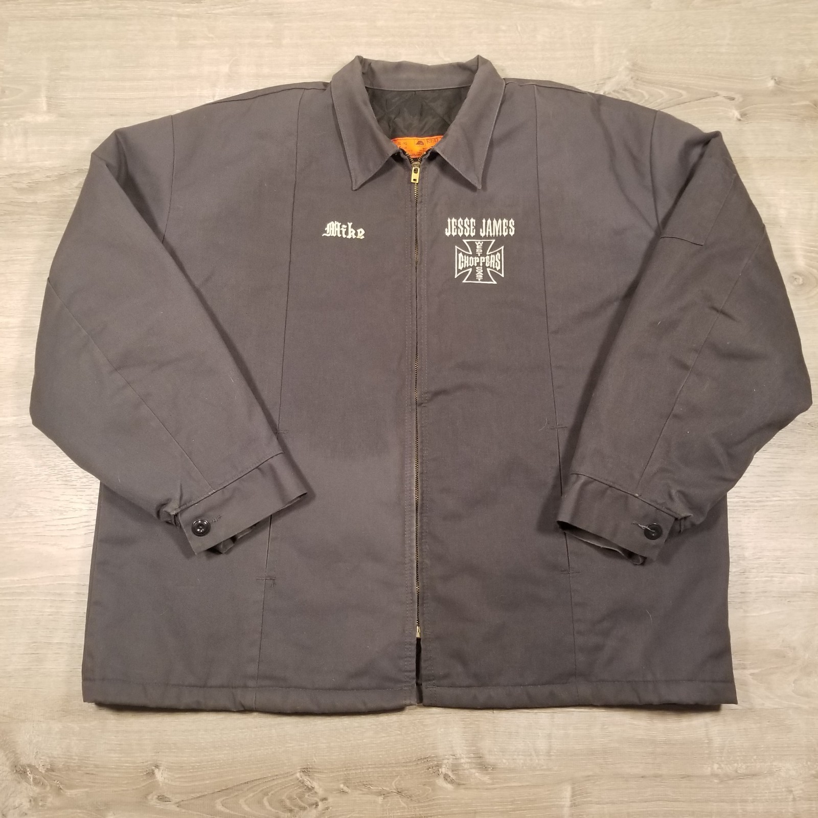 Vintage Jesse James Work Wear West Coast Choppers Red Kap Mechanical Jacket 2XL
