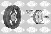 Sasic Riemenscheibe Kurbelwelle 2154023 FüR Renault ScÉNic CR0 Qashqai Clio BR0