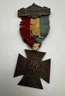 Antique U.S. Civil War 1883 GAR Womans Relief Corps Bronze Medal with Ribbon