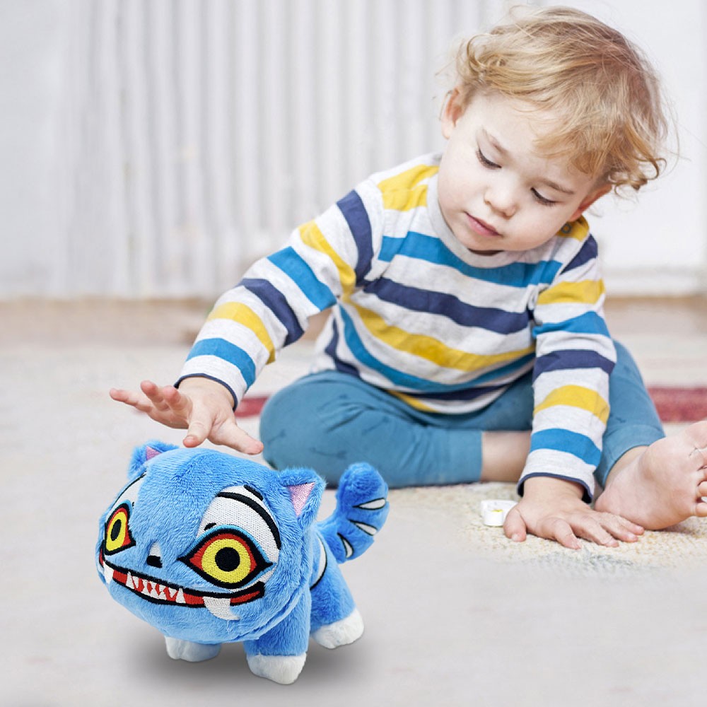 18cm Derpy Tiger Plush Toy, Funny Stuffed Animal, Cute Gift for Kids & Collector