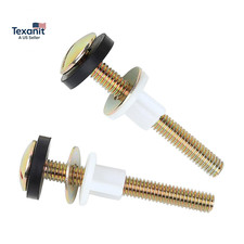 2 PCS Toilet Seat Screws Replacement Kit, Heavy Duty Toilet Seat Fastener with P