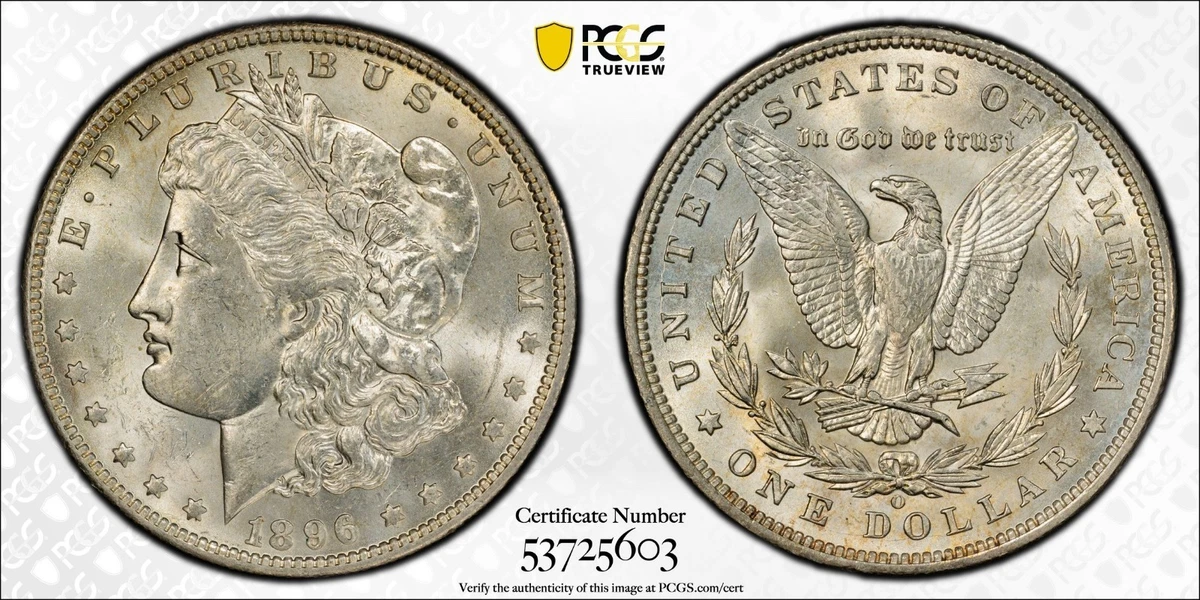 MS 62 Graded 1896 Year Morgan US Dollars (1878-1921) for sale | eBay