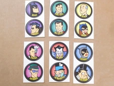POGS/MILKCAPS BATMAN POGS BY BRACH'S STILL INTACT ON CARDS COMPLETE SET OF 12