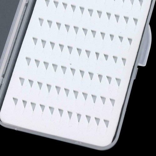 Slim Clear Foam Plastic Fly Fishing Box Holders Case Flies Holder Storage Lures - Picture 2 of 2