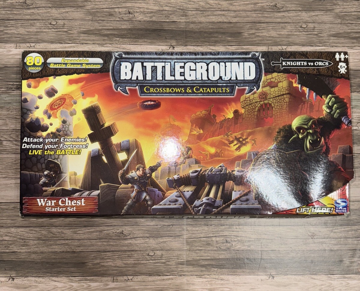 SpinMaster Battleground Crossbows Catapults: Knights VS Orcs War Chest  See 📸