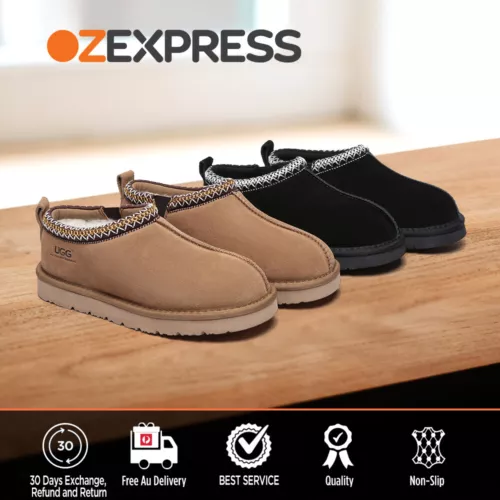 AUSTRALIAN SHEPHERD® UGG Slippers Sheepskin Wool Ankle Tazzy Nonslip Boots Valen
