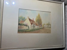 A Ramus (Francis E. Jamieson (1895 - 1950)) "Cottage Scene" Watercolor Painting
