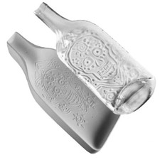 O.D.13.25"x 6.25 D.2.25"Sugar Skull Bottle Mold Glass Fusing