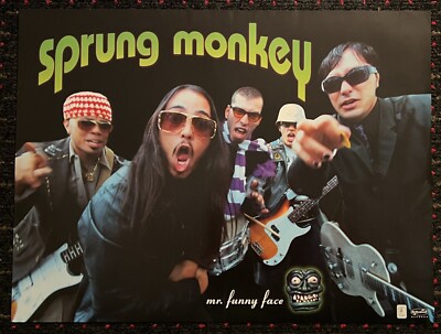 Spring Monkey SPRUNG MONKEY Mr. Funny Face 18x24 record store promo poster Surfdog ...