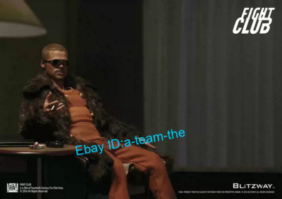 New Blitzway Fight Club Tyler Durden Brad Pitt Fur Coat Ver. 1/6