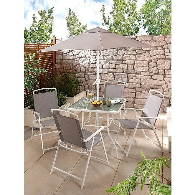 Miami charcoal 6 piece garden patio set sales