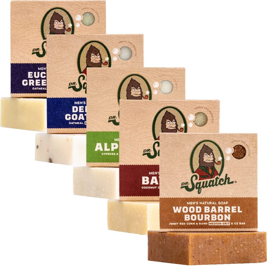 Nourishing Natural Soap Bar Variety for Men - Alpine Sage, Eucalyptus & Bourbon