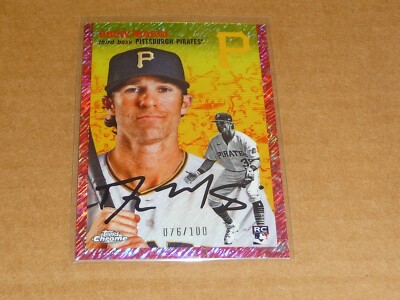 2023 Topps Chrome Platinum DREW MAGGI TOILE PINK REFRACTOR PIRATES /100 M8163
