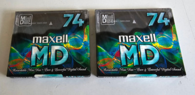 2 Stück Maxell MD 74 / MD-74X Mini Disc / 74 Min. / NEU & OVP