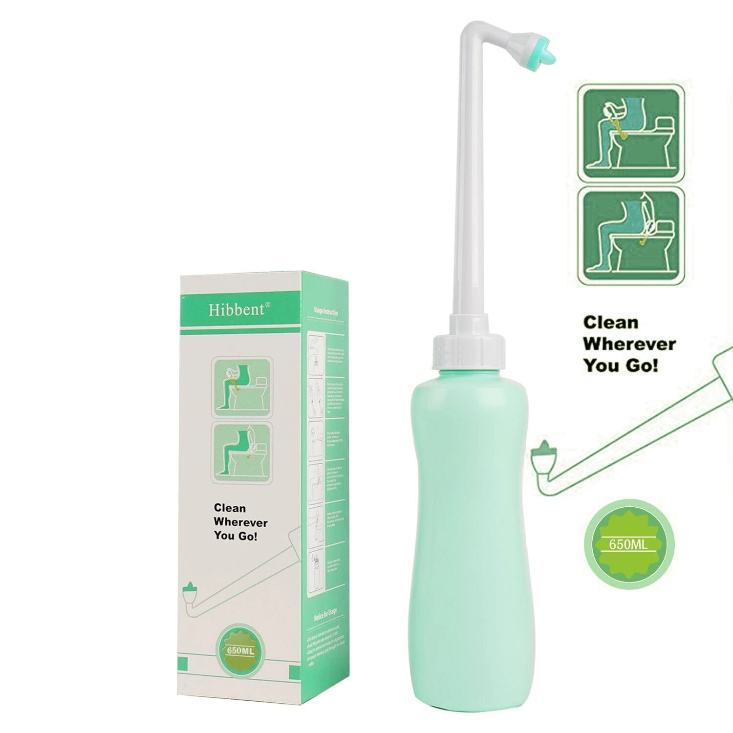 Hibbent Portable Travel Bidet & Handheld Bidet Sprayer Camping Outdoors & Travel