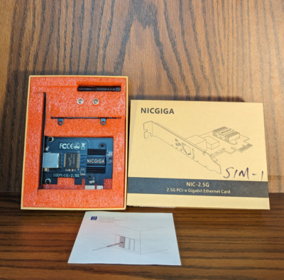 NICGIGA NIC-2.5G PCI-e Gigabit ethernet card. high and low profile.