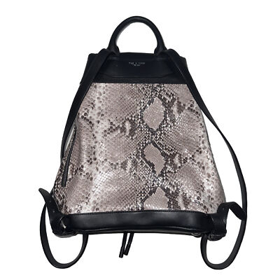 Rag & Bone Fawn Python Pilot Backpack Black Snakeskin  display picture 2