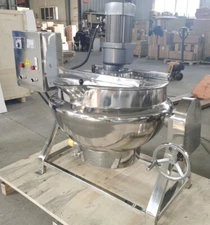 INTBUYING® 220V Powered Cooking Jacketed Kettle 26.5 Gal Tiltable (23-023032)