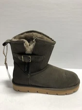 Superlamb Women’s Argali Buckle Sheepskin Boots, Size 9AA