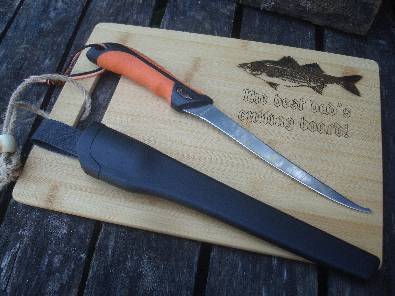 Cutting Board Engraved  Knife Fillet, Restaurant Branding, Personalized , Gift-image