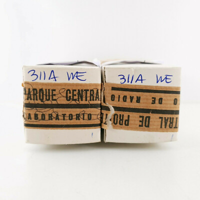 2 X 311A RÖHRE. WESTERN ELECTRIC. SCHWARZE PLATTEN. 72/70% MATCHED PAIR 1. CB...