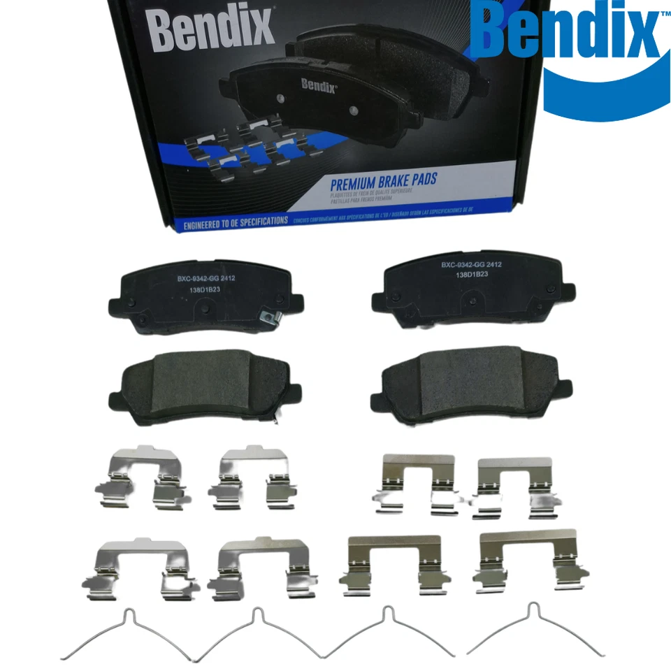 ENSEMBLE DE PLAQUETTES DE FREIN ARRIÈRE BENDIX CÉRAMIQUE POUR FORD MUSTANG 15-20 - Photo 1/1