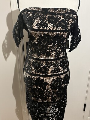 lace cocktail dress with sleeves Tea-Length Midi Prom Dress with Short Puff Sleeves Champagne / Large
