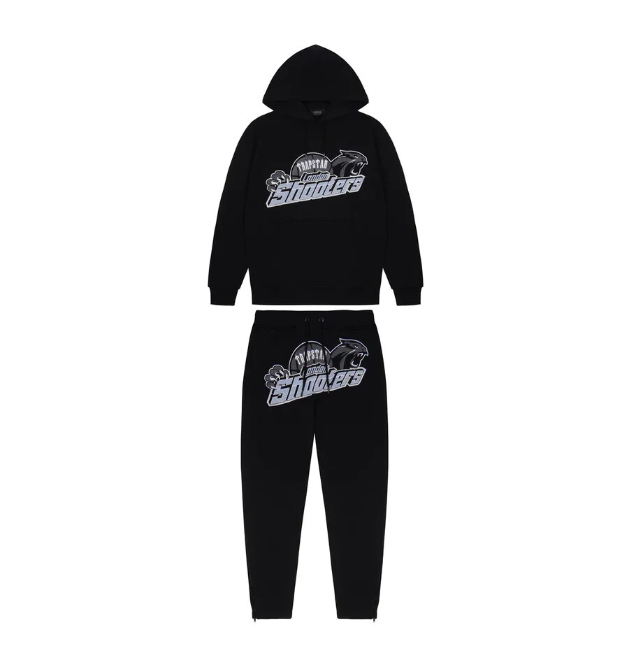 Trapstar Shooters Hoodie Tracksuit - Size Medium - Black