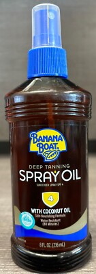 Banana Boat Deep Tanning Water Resistant Spray Oil w/Coconut Oil (8 floz,236 ml)
