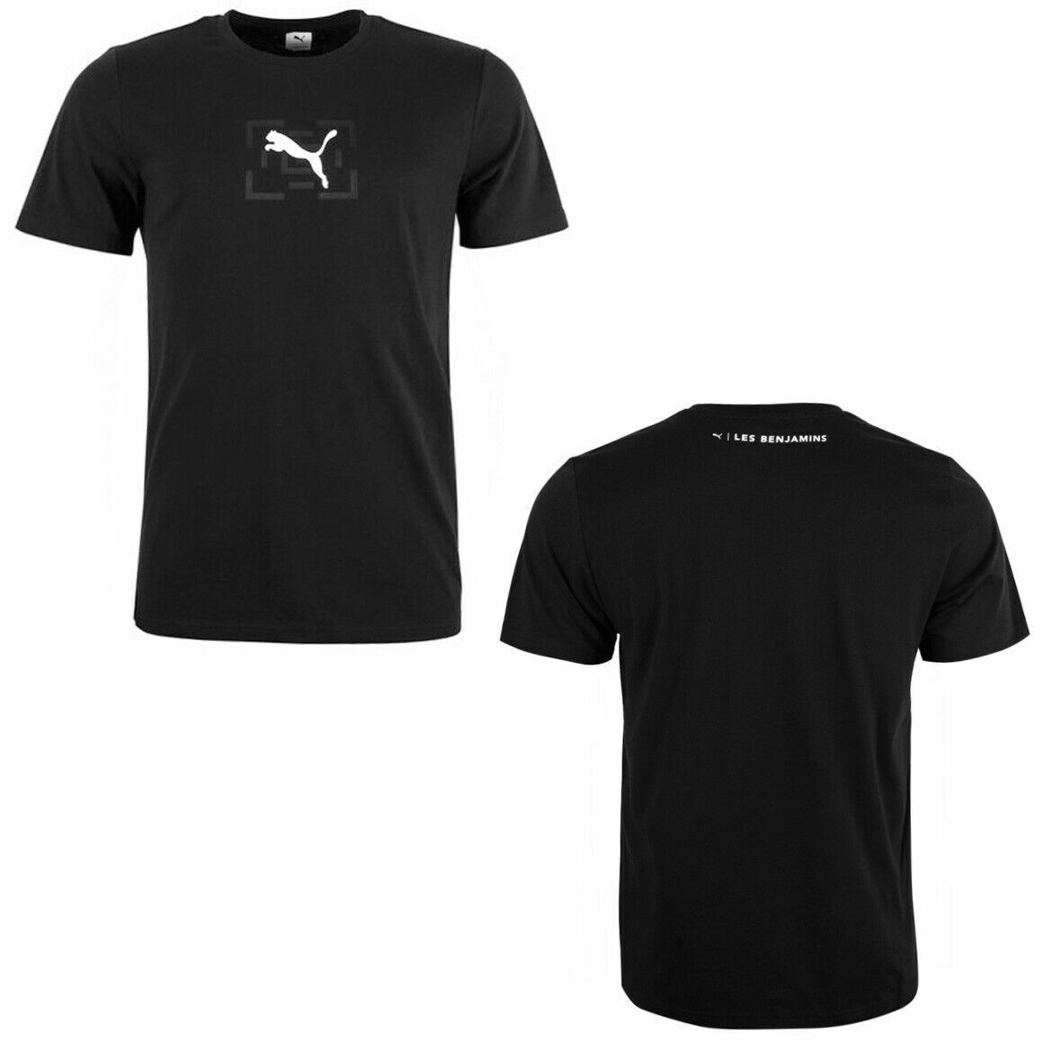Puma x Les Benjamins Logo T-Shirt Casual Graphic Mens Top Black 578532 01