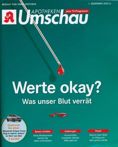 Apotheken Umschau 1.Dezember 2022 Blutwerte okay? - Besser schlafen