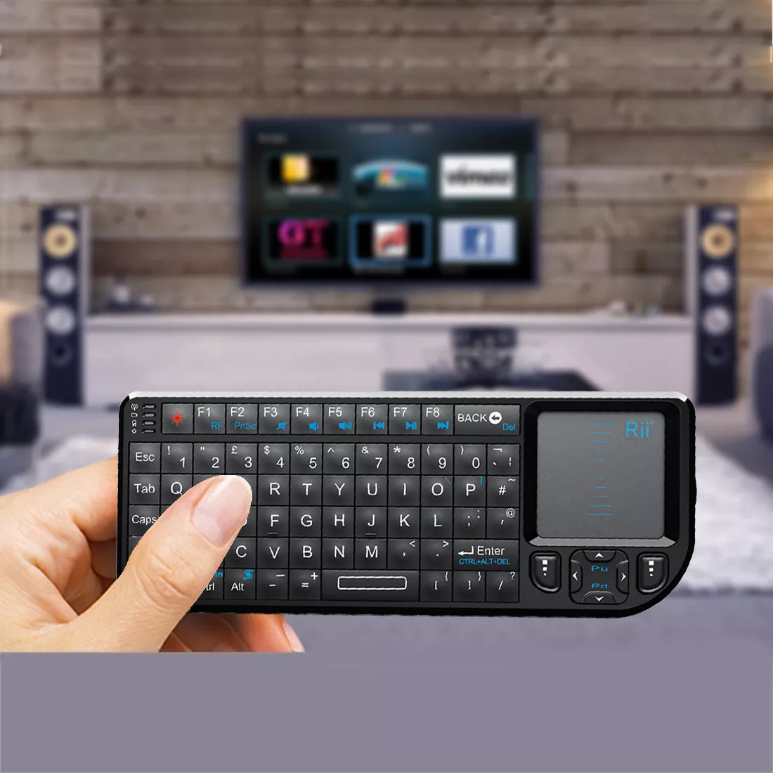 Rii Mini Bluetooth Keyboard with Mouse and Laser Pointer